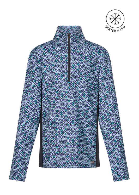 Kerrits Child Rail Side Quarter Zip Fleece Tech Top - Print