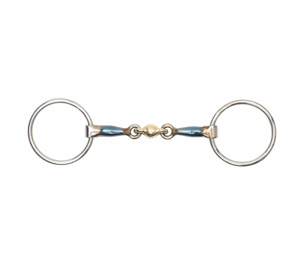 Shires Blue Sweet Iron Loose Ring with Lozenge Bit
