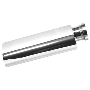 English Pewter 2oz Slimline Plain Pewter Hip Flask