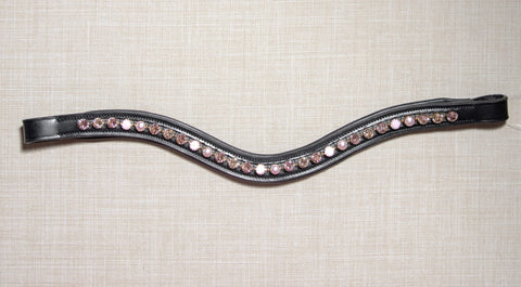 KL Red Barn Curved Rose Pearl Browband