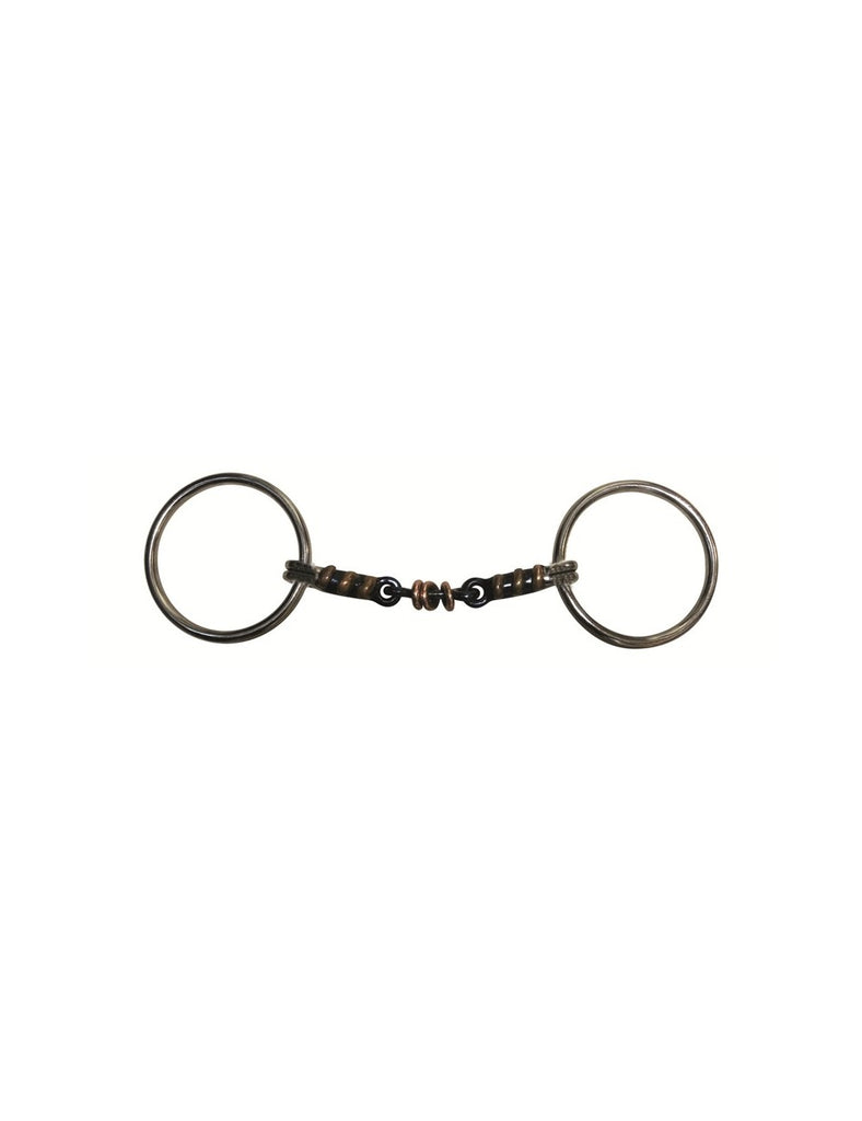 Jump'In Blue Steel with Copper Elements Loose Ring Snaffle