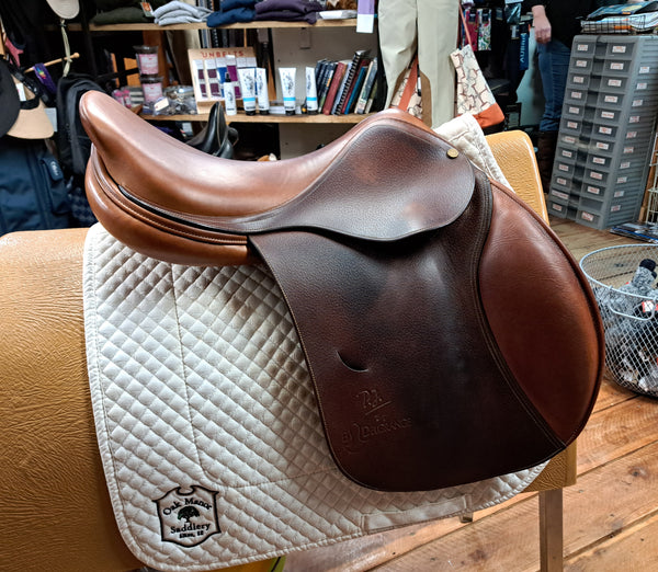 2001 Bruno Delgrange Original PJ Saddle 17.5" Oak Manor Saddlery