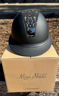 Samshield Miss Shield Shadowmatt Pearl Drops Riding Helmet - CLEARANCE