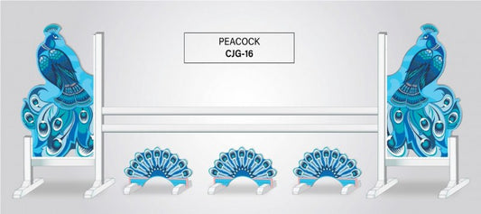 Burlingham Sports Graphic Jump-Peacock
