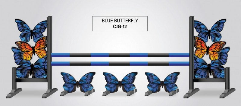 Burlingham Sports Graphic Jump-Blue Butterfly