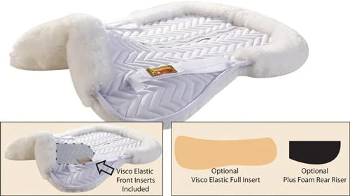 Fleeceworks Sheepskin Perfect Balance Halfpad with Rolled Edge
