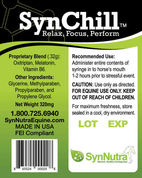 SynChill - Calming Gel for the Nervous Horse