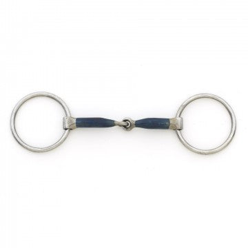 Blue Steel Medium Weight Jointed Mouth Loose Ring