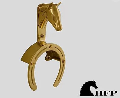 Brass Horsehead Bridle Bracket