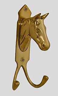 Brass Horsehead Hook with Two Hooks