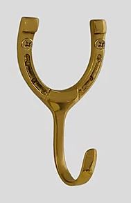 Brass Horseshoe Hook - Single