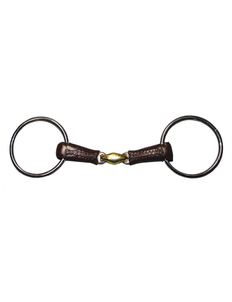 Jump'In Leather Copper Peanut Loose Ring Snaffle