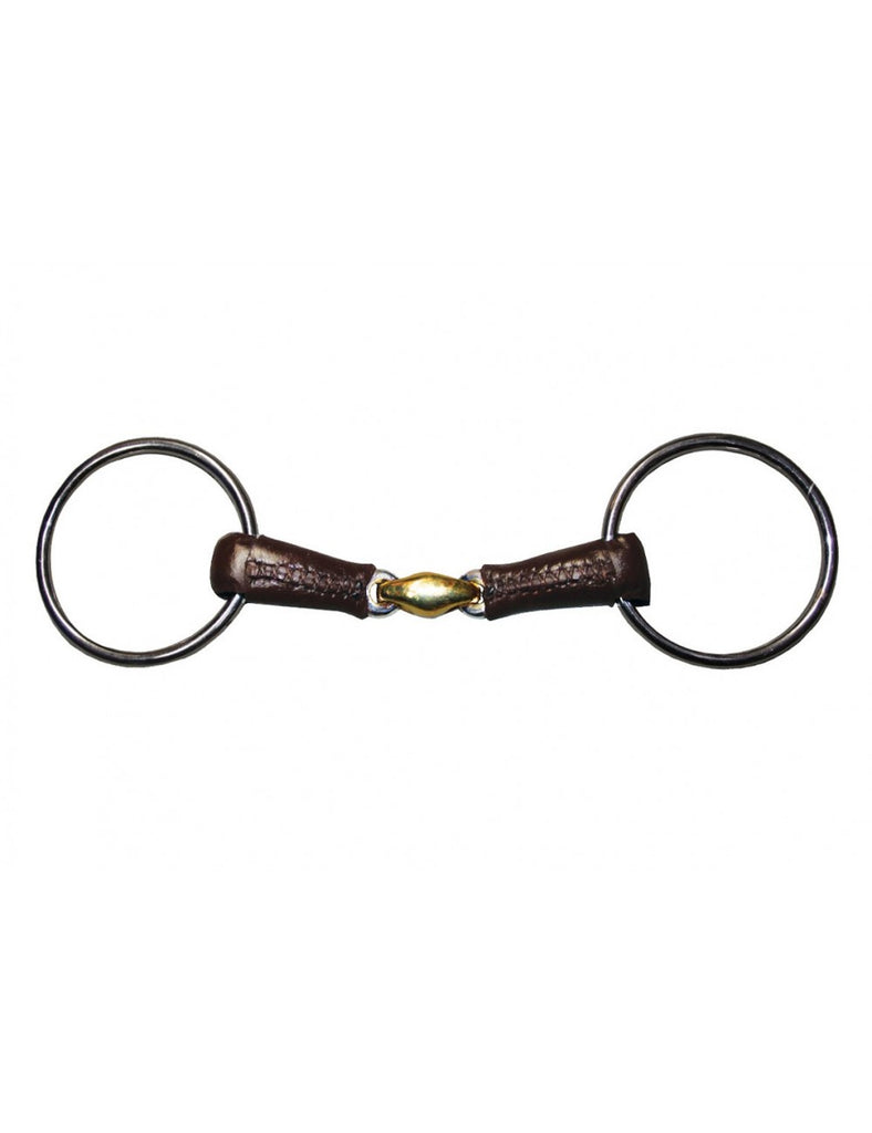 Jump'In Leather Copper Peanut Loose Ring Snaffle DISCONTINUED