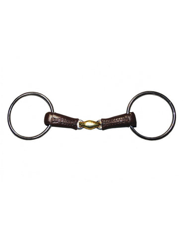 Jump'In Leather Copper Peanut Loose Ring Snaffle DISCONTINUED