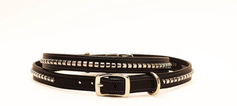 Tory Leather Clincher Dog Collar